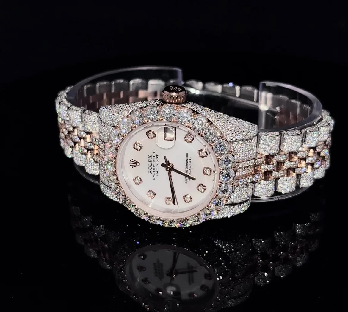 Two Tone unisex rose gold watch