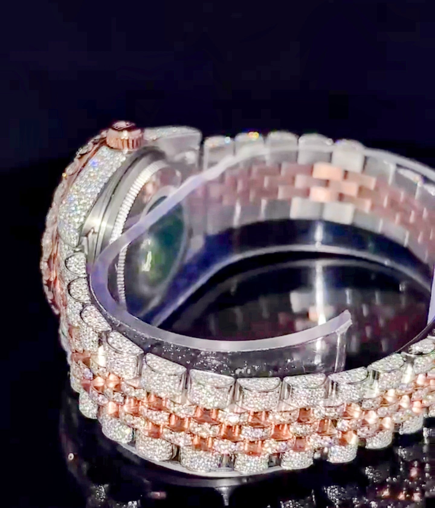 Two Tone unisex rose gold watch