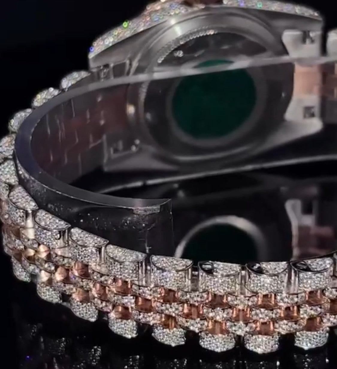 Two Tone unisex rose gold watch