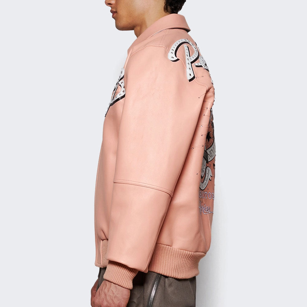 Men's Hip Hop Leather Bomber Jacket