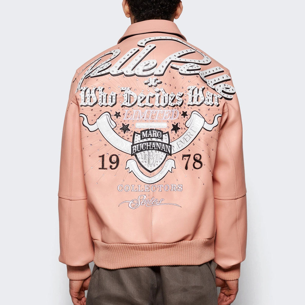 Men's Hip Hop Leather Bomber Jacket